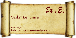 Szőke Emma névjegykártya