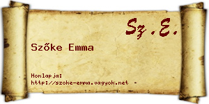 Szőke Emma névjegykártya