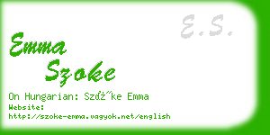 emma szoke business card